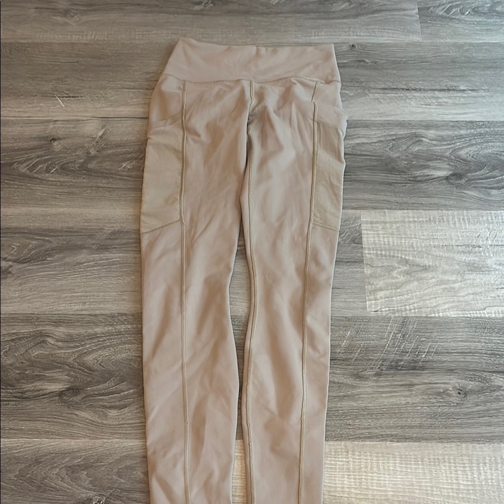 Lululemon Athletica Tan Leggings with Elastic Waistband